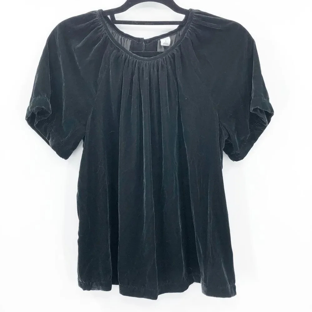Old Navy Women's Black Puff Sleeve Blouse Top Size S